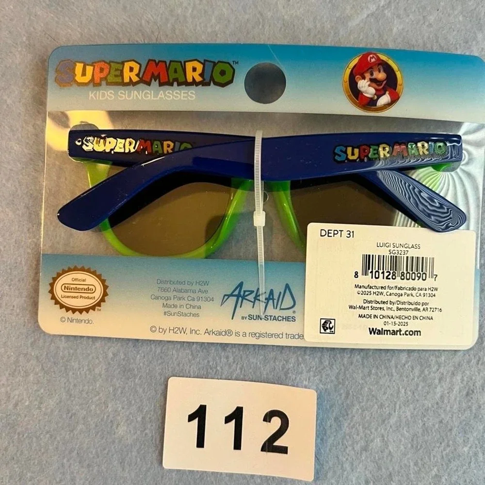 Super Mario Kids Sunglasses NEW UNOPENED